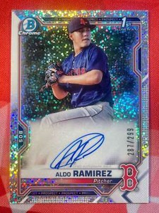 2021 Topps 1st Bowman Chrome ALDO RAMIREZ Auto Speckle /299 RC Rookie Card