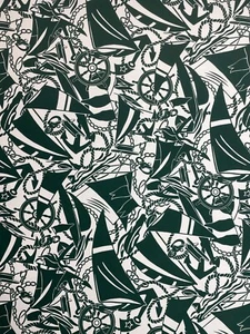 RALPH LAUREN "Boatyard" INDOOR/OUTDOOR FABRIC 3.6M GREEN - Picture 1 of 8