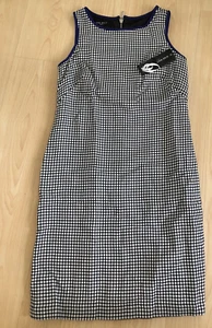 Nine West schwarz Mix ärmellos Smart Büro Karriere Bleistift Kleid gefüttert Gr. 2 XS - Bild 1 von 15