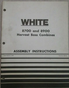 White 8700 & 8900 Combines Assembly Instructions Manual Book Original Feb. 1979 - Picture 1 of 3