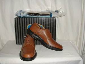 Hombre Dr. Zapatos terapéuticos clásicos cómodos castaño 6,5 M insertos de gel gratis 8420 - Imagen 1 de 4