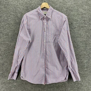J. Crew Shirt Men M Medium Blue Striped Button Up Collared Classic Cotton Casual - Picture 1 of 9