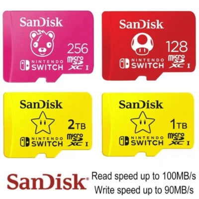 MEMORY CARD NINTENDO SWITCH SanDisk MicroSDXC 1TB 2TB MICRO SD MARIO MEMORIA IT - Immagine 1 di 4