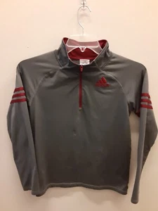 Adidas 1/4 Zip Gray Pullover Shirt YOUTH Medium (10-12) Boy Girl  - Picture 1 of 4