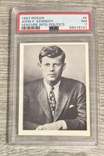 1963 Rosan John F Kennedy Card #6 Venture Into  Politics PSA 7 NM JFK G17A