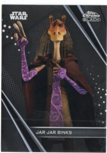 Star Wars Chrome Black 2023 Topps Animated Short Print SP AS-17 Jar Jar Binks - Picture 1 of 2
