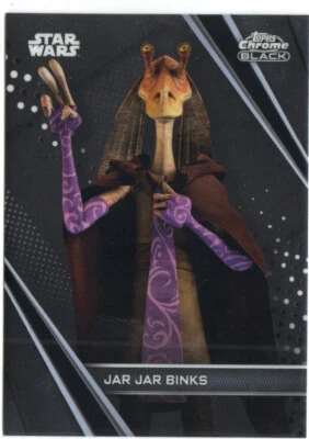 Star Wars Chrome Black 2023 Topps Animated Short Print SP AS-17 Jar Jar Binks - Image 1 of 2