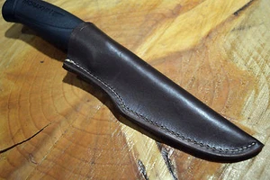 Leather Sheath for MoraKniv Blades 10-15 cm Bushcraft Outdoor Scout Camp - Picture 1 of 4