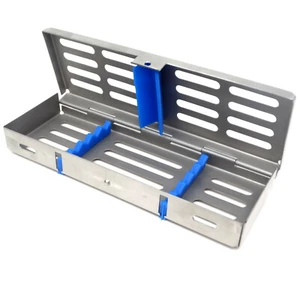 "Casete de esterilización dental, bandeja de autoclave, estante, caja, 5 instrumentos ""azul""" - Imagen 1 de 3