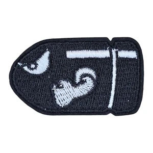 SUPER MARIO BROS VIDEO GAME BULLET BILL CHARACTER IRON ON PATCH - Picture 1 of 2