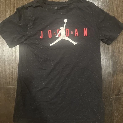 AIR JORDAN Flight Jumpman Black Speckled Graphic T-Shirt Youth Size XL - Image 1 of 4