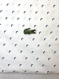 Lacoste Izod Logo 100 % Baumwolle Perkal Mond weiß 20" x 33" King Kissenbezüge Set - Bild 1 von 7
