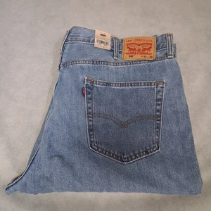 Levi's 550 Blue Jeans 42x30 Relaxed Fit Light Washed Denim New With Tags - Picture 1 of 9