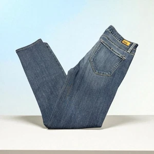 Pantalones de mezclilla para mujer Paige Verdugo azul corto 28 lavado medio mezcla de algodón clásicos - Imagen 1 de 8