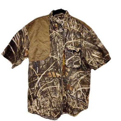 Camisa de Caza Beretta Camuflada Advantage Max 4 Bolsillos Ventilados 100% Algodón Para Hombres L De Colección Foto 1 de 4