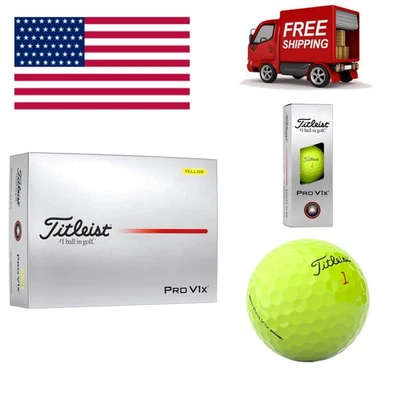 Titleist 2025 Pro V1x Golf Balls - Yellow - New Version