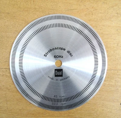 Disco Estroboscópico Doble Tocadiscos METAL - 2 Velocidades 60Hz Original Foto 1 de 2