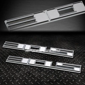 2X METAL BUMPER TRUNK GRILL FENDER EMBLEM DECAL STICKER BADGE CHROME SBC 305 5.0 - Picture 1 of 2