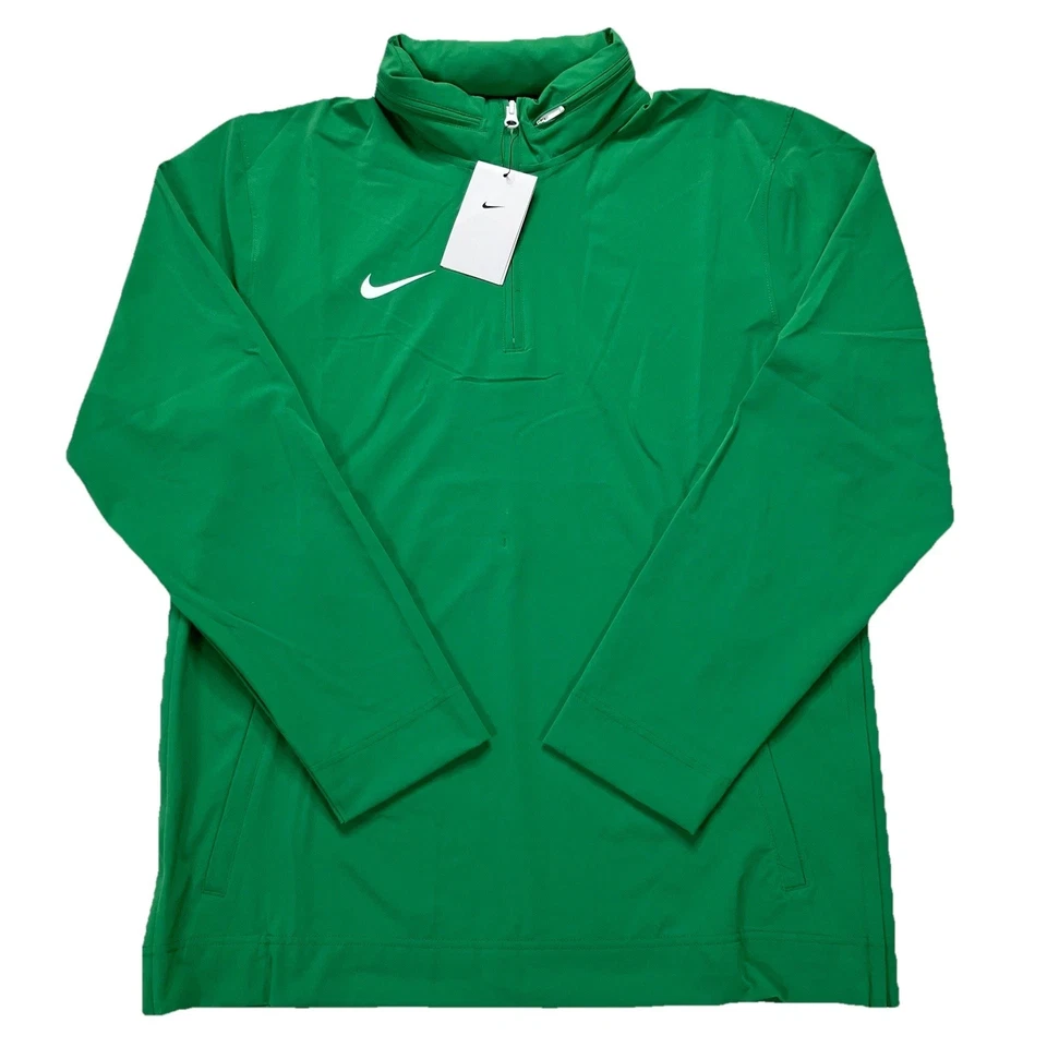 Nike Coaches 1/4 Zip Long Sleeve Hooded Jacket Green Men’s Sz Large FJ9545-315