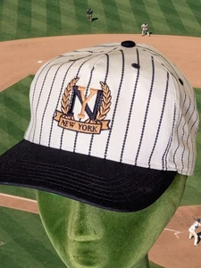 New York Pinstripe Baseball Cap Hat Embroidered NY Laurel Wreath Combine Shippin - Picture 1 of 8