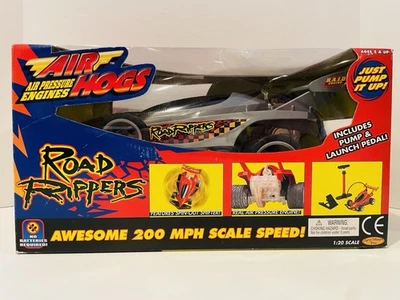 Vintage 1999 AIR HOGS Gray Road Rippers Racecar with Air Pressure Engine - Image 1 of 4