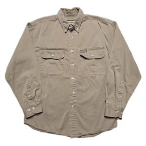 Vintage Remington Barn Shirt Mens Large Brown Tan Canvas Button Up Hunting - Picture 1 of 16
