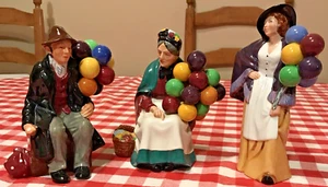 Royal Doulton HN2935 HN1315 HN1954 Old Balloon Seller Balloon Lady & Man (3) - Picture 1 of 11