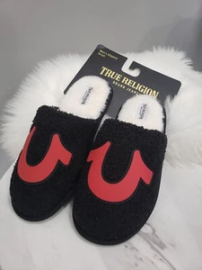 NEW True Religion Men's Slippers SMALL 7/8 Slip On Horseshoe House Shoe - Picture 1 of 5