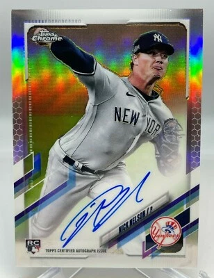 Nick Nelson 2021 Topps Chrome Refractor RC Auto Rookie SP /499 RA-NNE Yankees - Image 1 of 2