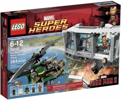 Lego Iron Man: Malibu Mansion Attack 76007 Super Heroes Minifigure Building Set - Image 1 of 4