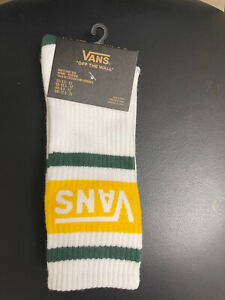CHAUSSETTES FOURGONNETTES OFF THE WALL CREW vert forêt/jaune/blanc NEUF