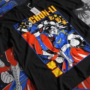 Chun Li shirt Street Fighter vs King Of Fighters T-shirt SNK Anime Gift Shirt - Picture 1 of 11