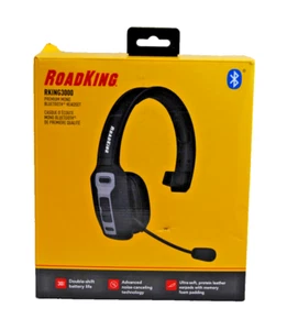 RoadKing RKING3000 Premium Mono Noise Canceling Bluetooth Headset  New  T2271 - Picture 1 of 13
