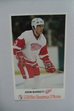 1984-Little Caesars'-DETROIT RED WINGS-#3-John Barrett Color POSTCARD,