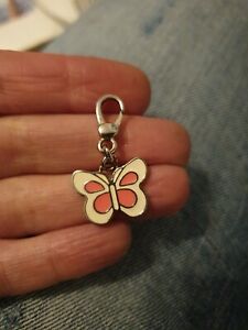 Stainless Steel And Enamel Butterfly Charm.