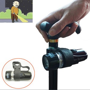 Universal LED Torch Light for Walking Stick Cane Mobility &Disability Aid Holder