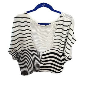 Soft Surroundings Top Kurzarm Forever Strip schwarz-weiß Gr. XL - Bild 1 von 6