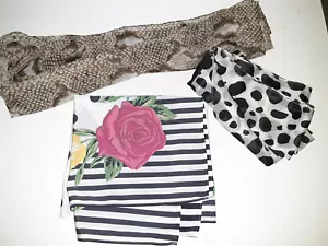 LOT OF 3 VINTAGE / ANTIQUE SILK SCARVES Lšk!!! - Picture 1 of 6