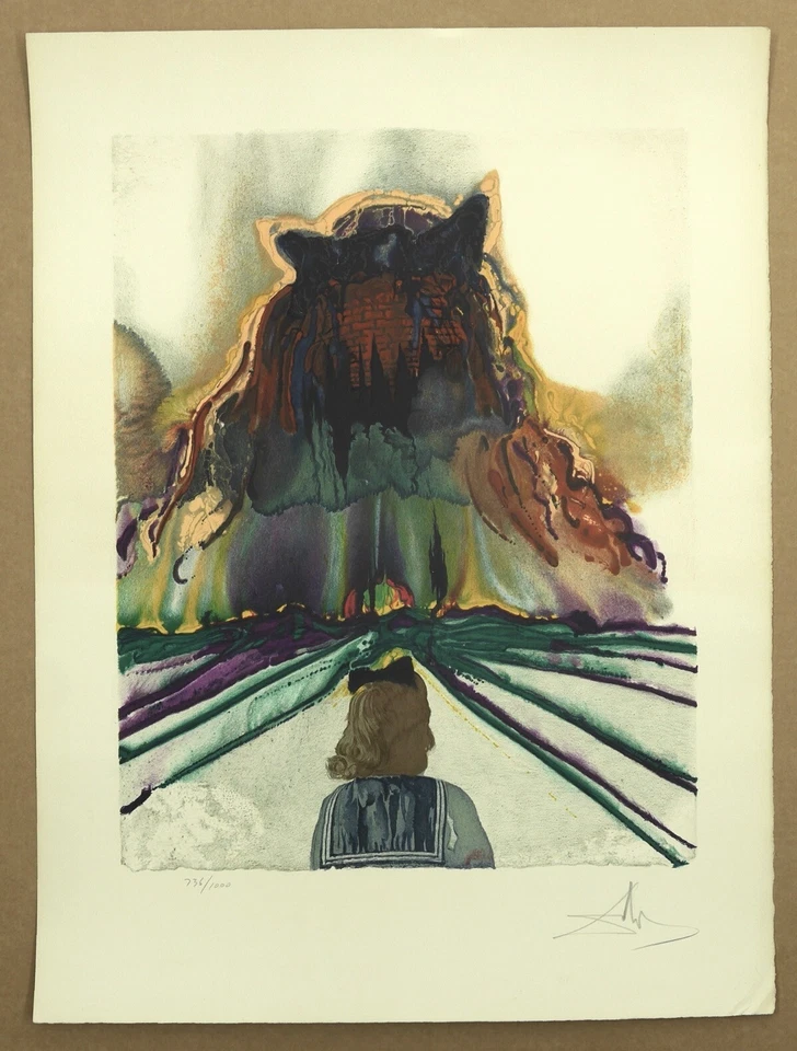 Salvador Dalí, Gala Four dreams of paradise, Farblithographie, 1973 handsigniert - Bild 1 von 1