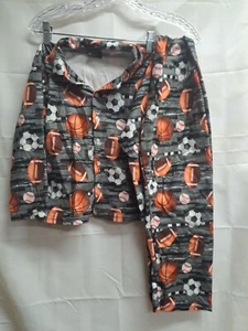 Quad Seven Boys Fleeece Sport Theme Pajama Set Size 8/10 - Picture 1 of 12