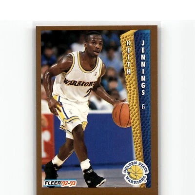 1992-93 Fleer Basketball Keith Jennings Golden State Warriors #341 - Image 1 of 2