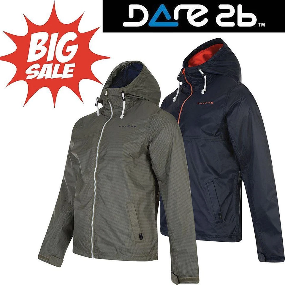DARE 2B MENS PREWARN WATER REPELLENT SHOWERPROOF HOODED JACKET - Image 1 of 1