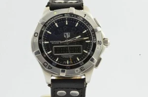 Tag Heuer Aquaracer Caf1010 Men Watch Quartz 42mm Steel Digital Analog - Picture 1 of 8