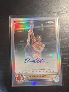 2022 Topps Chrome McDonald's KIJANI WRIGHT RC REFRACTOR ALL-AMERICAN AUTO