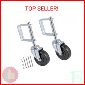 gate Wheel for Wooden gate and Fence 4” Heavy Duty Gate Caster Wheel with Spring - Picture 1 of 2