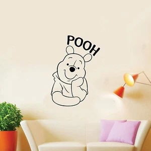 Cute Happy Winnie the Pooh Vinyl Wall Art Sticker Kids Room Home Decals Decors - Picture 1 of 5