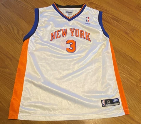 Vintage Reebok NBA New York Knicks Stephon Marbury Basketball Jersey Youth XL Cover