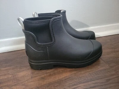 Botas de lluvia UGG Droplet negras impermeables con plantilla de lana de goma talla 10 para mujer  Foto 1 de 4