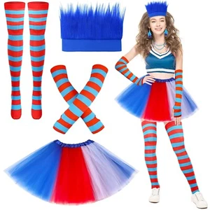 Karneval 4-teiliges Damen Kostümset - Bunter Tüllrock & praktische Accessoires - Bild 1 von 1