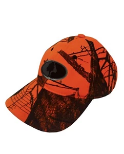New Mossy Oak Camo Blazing Orange Strapback Mens Cap Hat - Picture 1 of 7